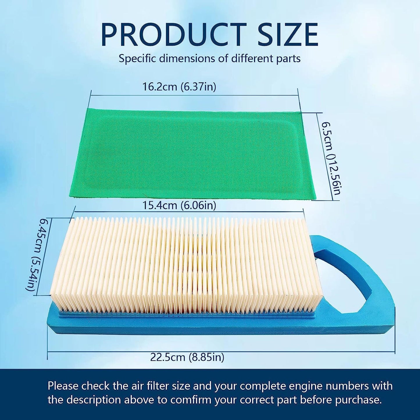 2x Air Filter Pre-Filter For BS 697153 698083 For M149171 GY20573