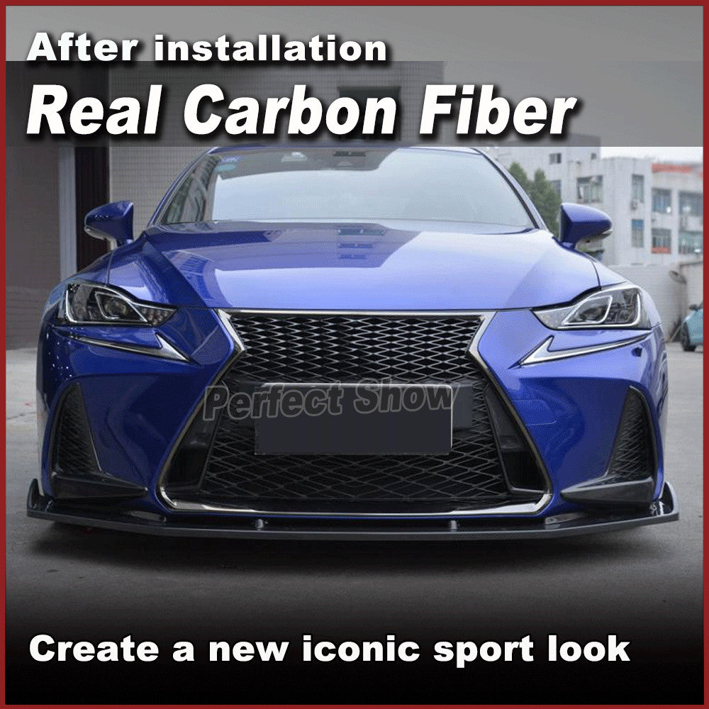for Lexus IS250 IS350 Base F sport 2017-20 REAL Carbon Front Bumper Lip Spoiler