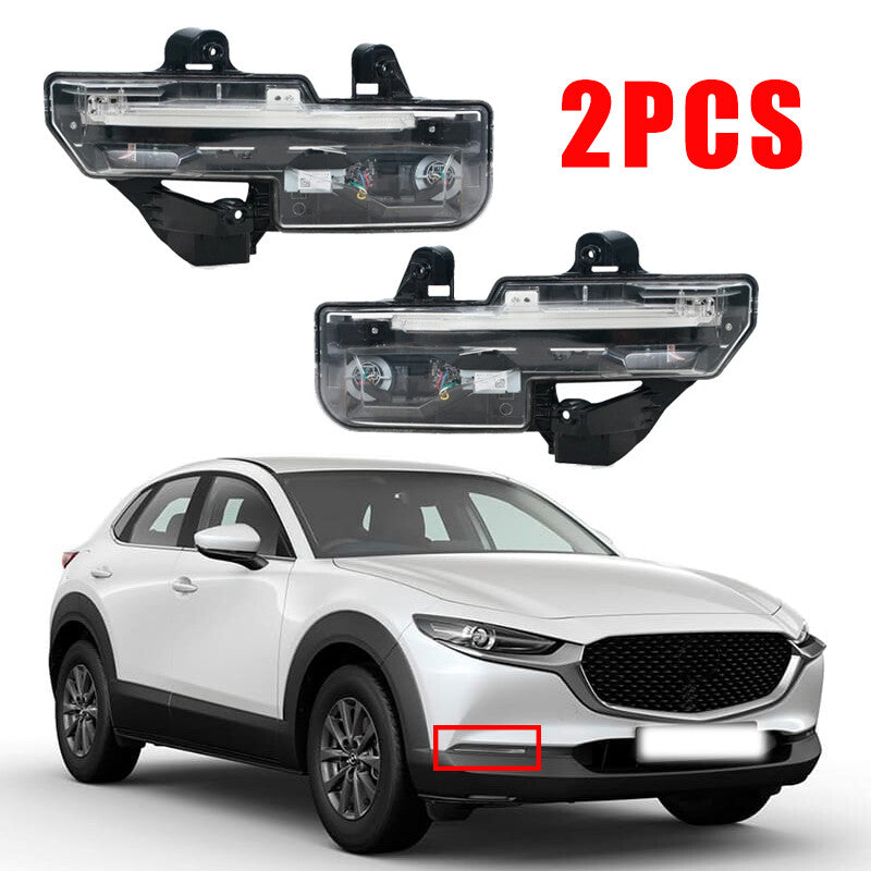 1Pair Front LED Fog Light Daytime Running Light for Mazda CX30 CX-30 2020-2022