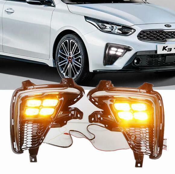 DRL Four eyes Daytime Running Light Fog lamp for Kia Forte/K3 gt 2019-2021