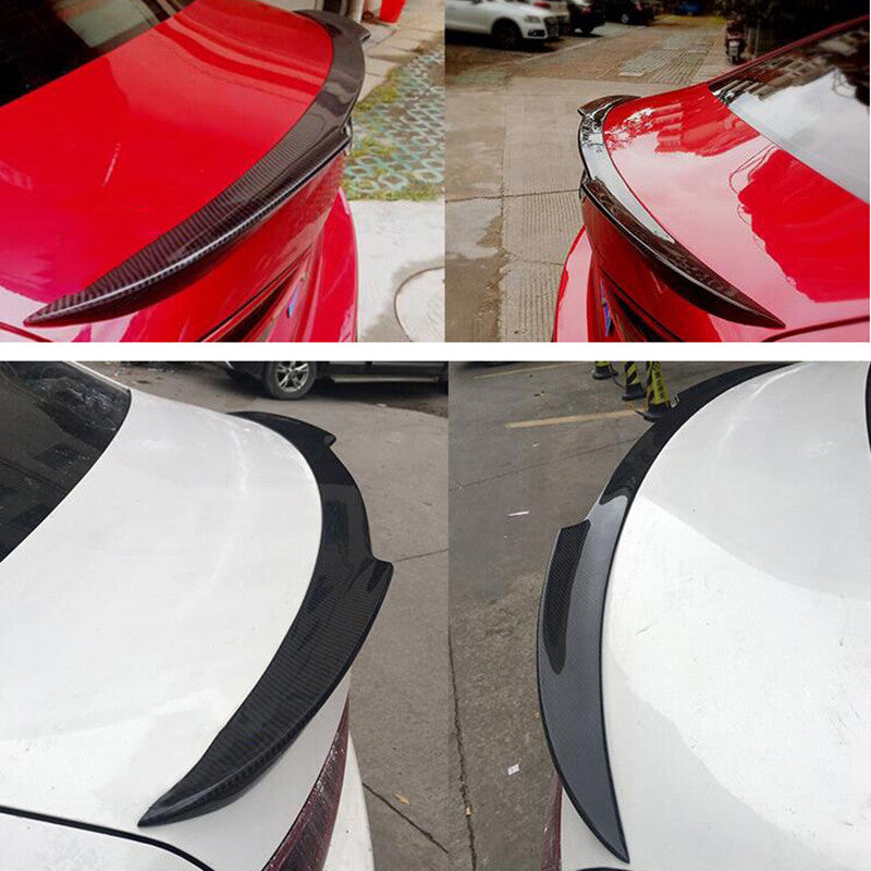 for Mazda 3 Sedan Axela 2014-2018 Carbon Style Rear Trunk Spoiler Boot Lip Wing