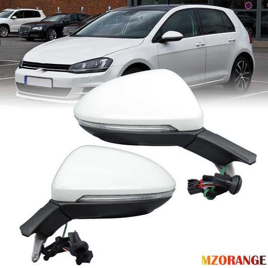 F¨¹r for VW for Golf VII MK7 2012-2020 L+R Au?enspiegel Spiegel Elektrisch Heizung Wei?
