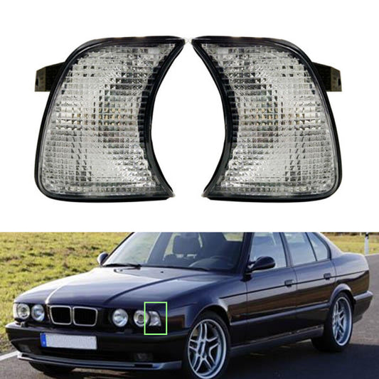 Clear Corner Lights Turn Signals light Pair for BMW 5-Series E34 1989-1995