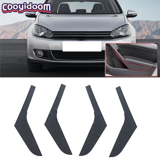 1 Set Interior Door Black Left Right Handle Cover Trim for VW for Golf 6 MK6 2009-13