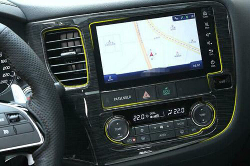 for Mitsubishi Outlander 2013-2020 Brushed ABS Console GPS Navigation Cover Trim