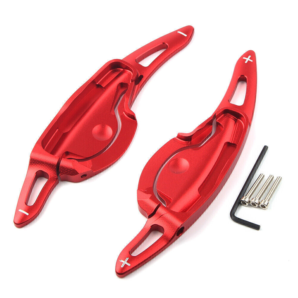 2pcs Steering Wheel Shift Paddle Shifter Extension Red for Hyundai LA FESTA 2019
