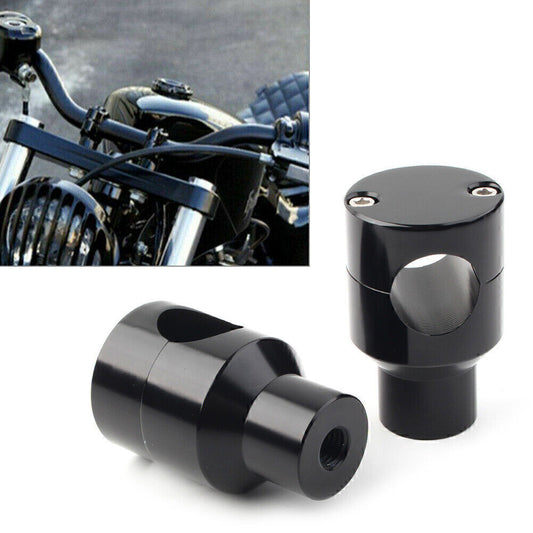 1 25mm Black Handlebar Handle Bar Mount Adapter Risers Clamp for Harley for Honda