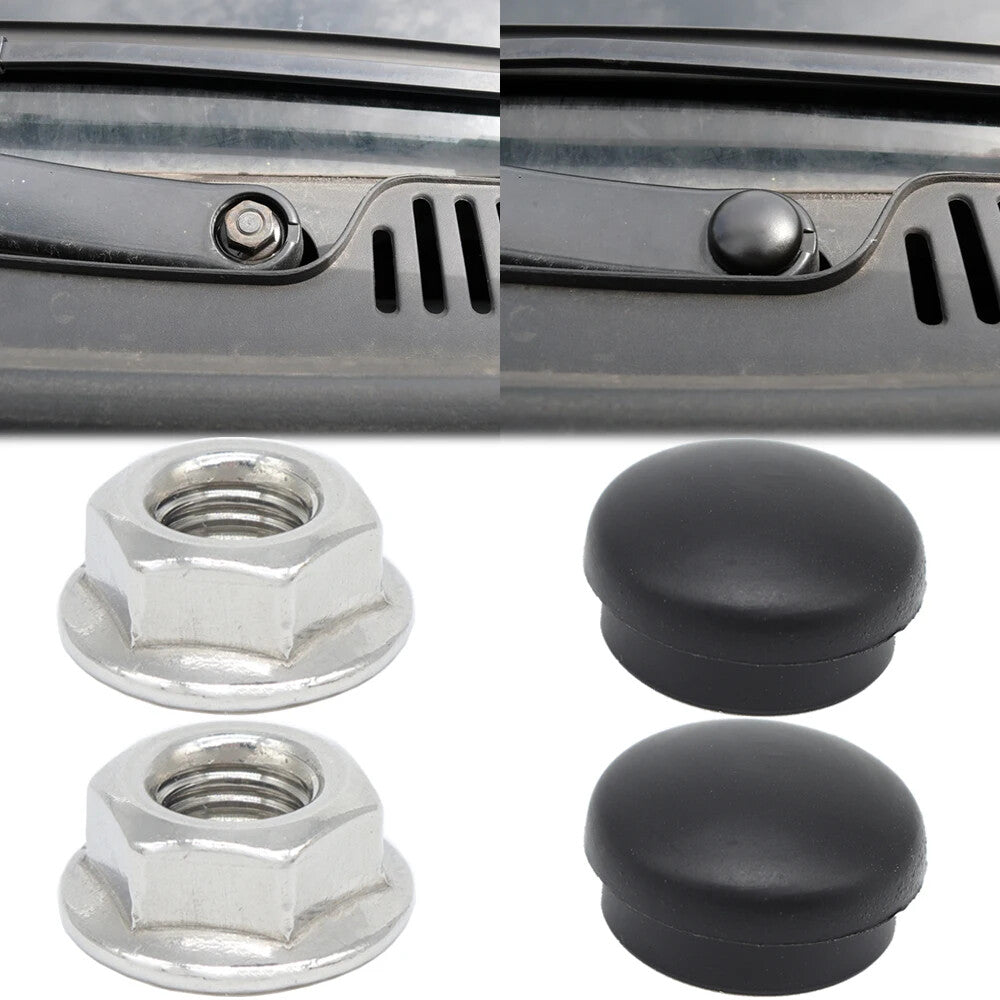 4X for Audi A4 A3 8P 8V Car Front Windshield Wiper Arm Nut Cap Bolt Rocker Cover