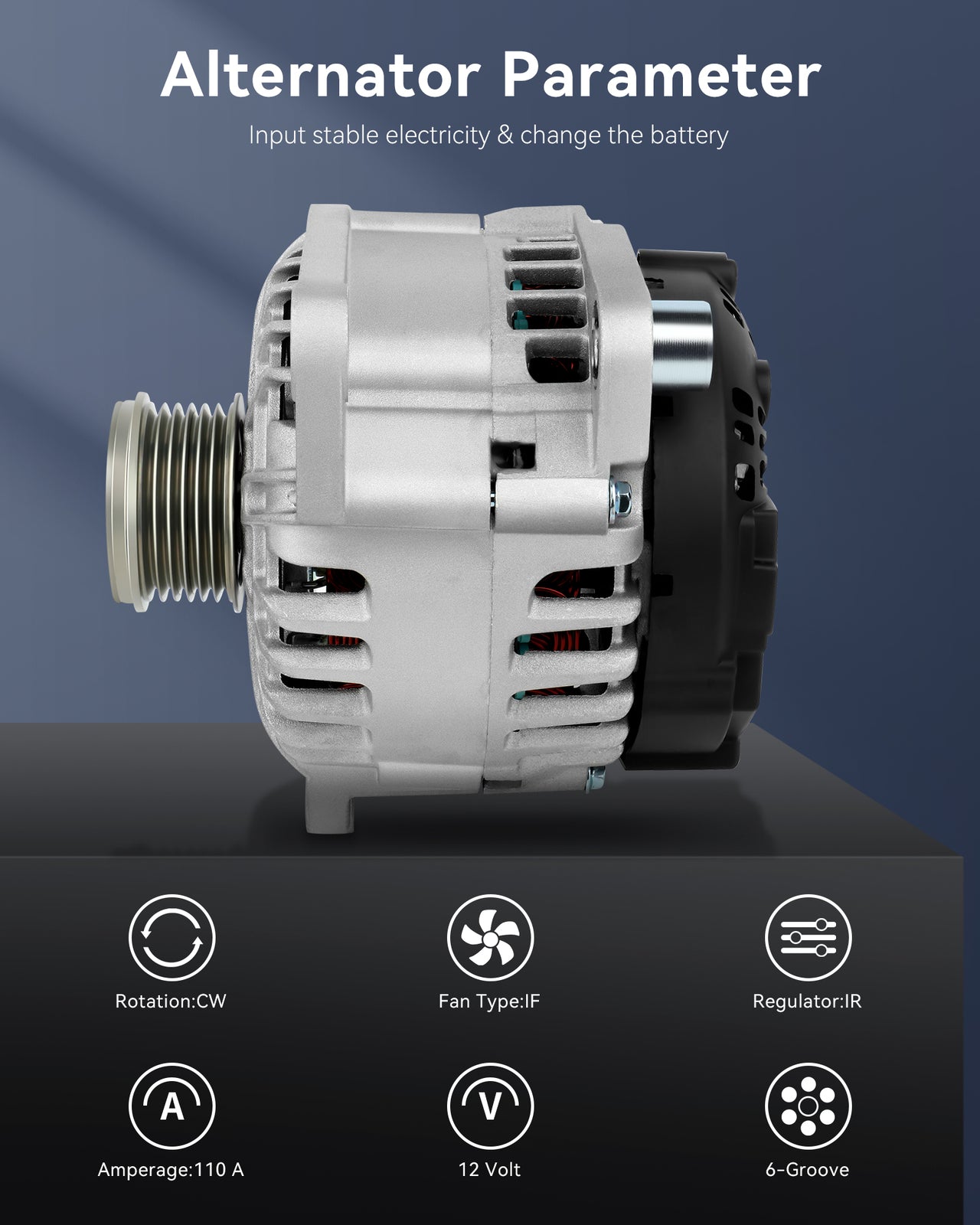 Fit for 2007-2011 for Nissan Altima L4 2.5L 2488cc New Silver Alternator 23100-JA04D