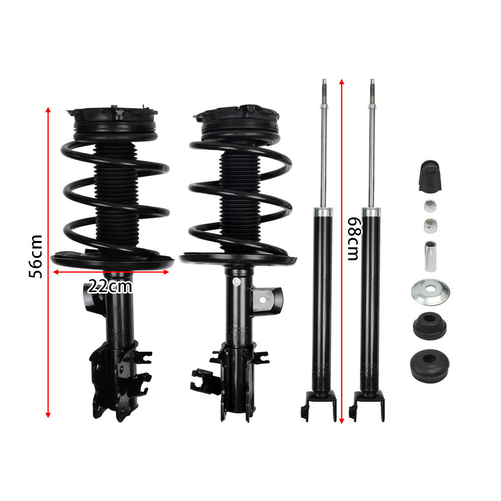 Front Struts Coil Spring Rear Shocks Absorber For 2013 - 2018 for Nissan Altima