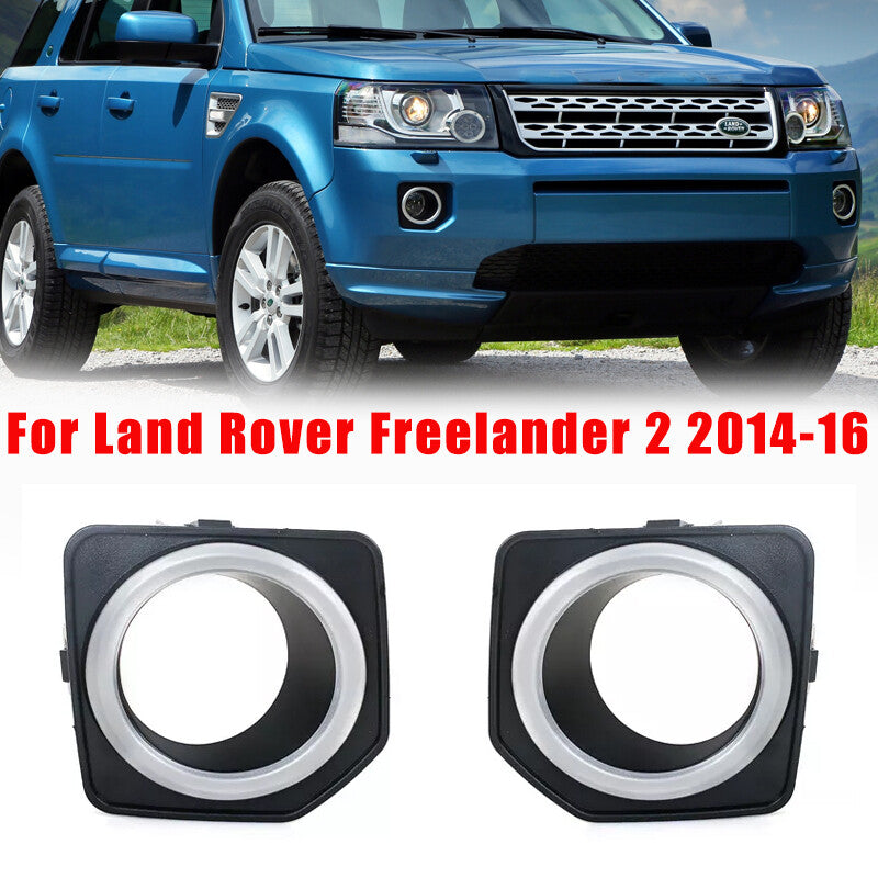 Pair for Land Rover Freelander 2 2014 2015 16 Front Bumper Fog Lamp Cover Bezel