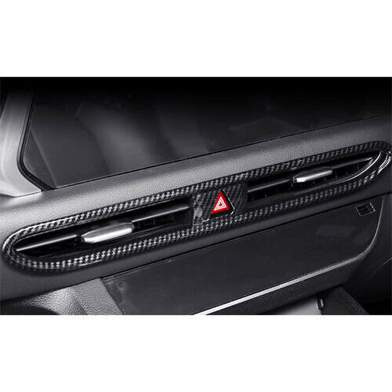 for Hyundai Sonata 2020-2022 Carbon Fiber Central Air Outlet Vent Cover Trim