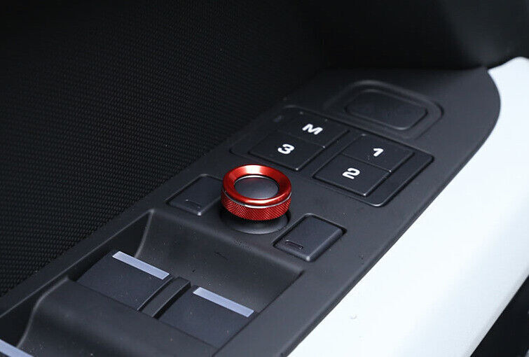 for Land Rover for Defender 2020-2023 Red Aluminum Rearview Mirror Adjust Knob Ring