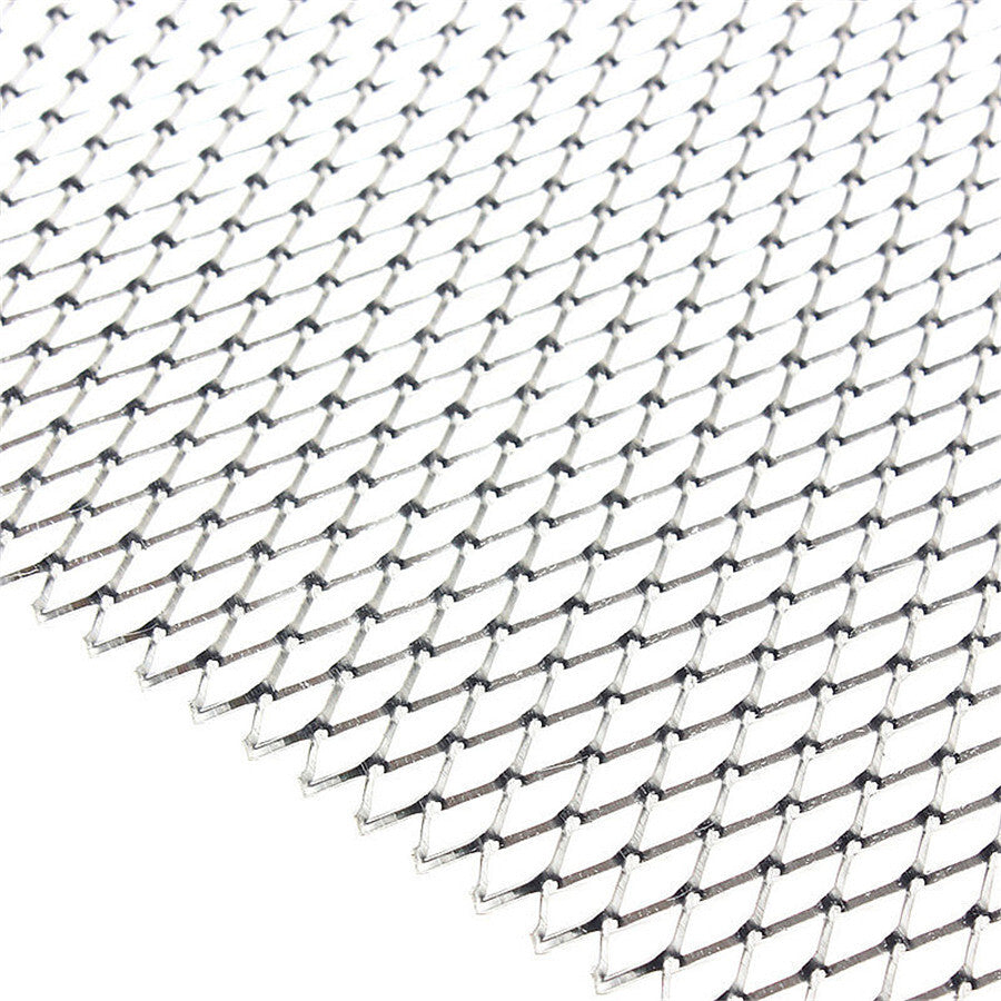 Universal Silver Grille Mesh Cover Aluminium Racing Car Tuning Grill Net 40x13