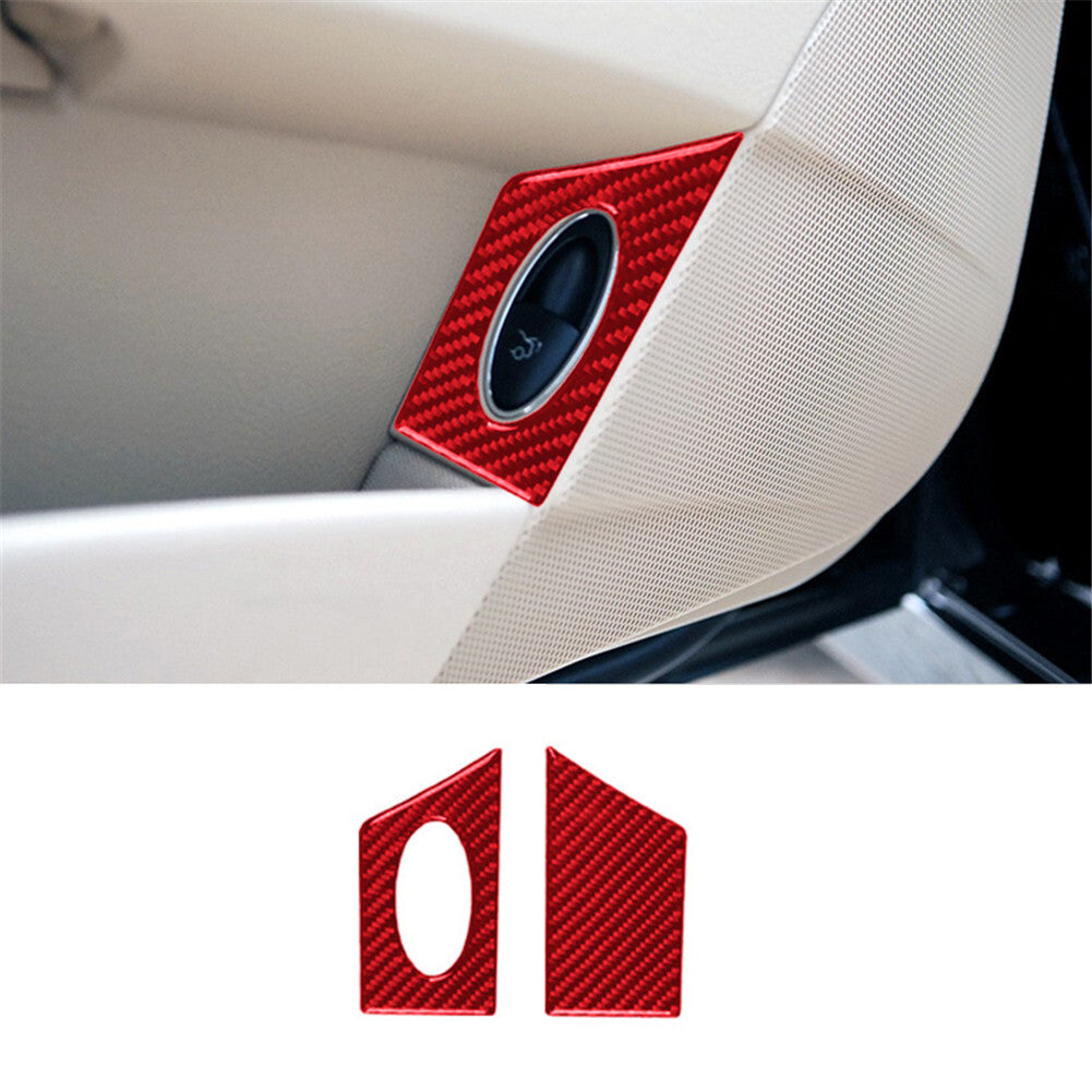 Red Carbon Fiber Trunk Release Switch Cover Trim for Mercedes-Benz W211 2003-09