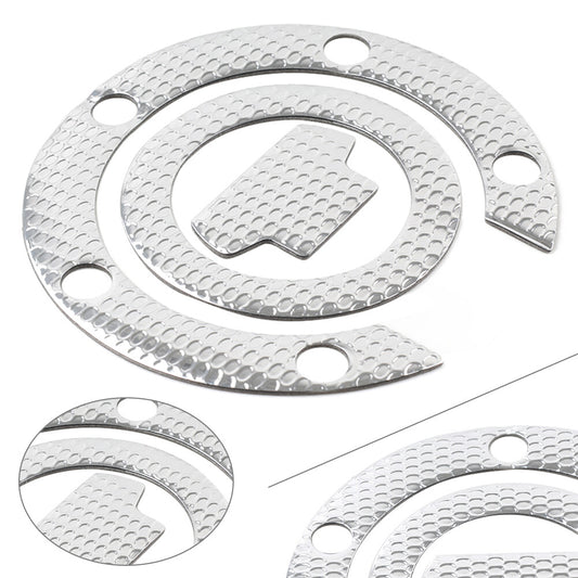 Silver Gas Tank Fuel Cap Cover Protector Pad Sticker Decal for Yamaha R1 R6 FZ1