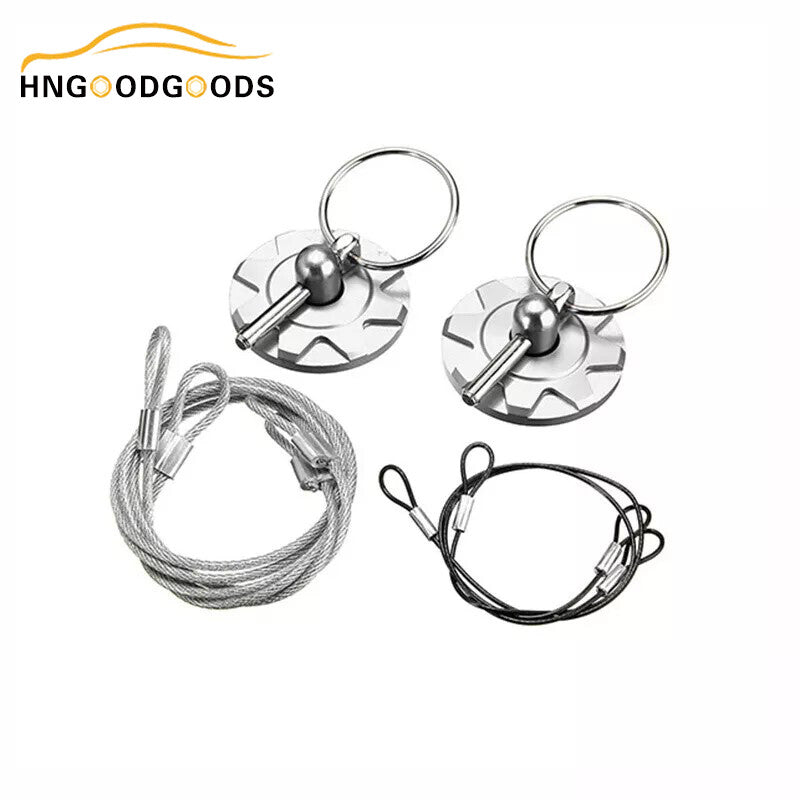 Aluminum car racing cover pin lock appearance universal cover pin plate kit silver