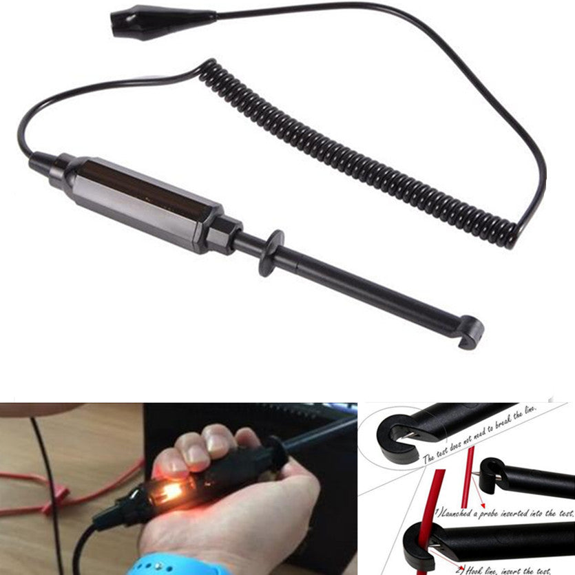 6-24V Car Universal Circuit Tester Test Pen Needle Pencil Light Hook Probe Tool