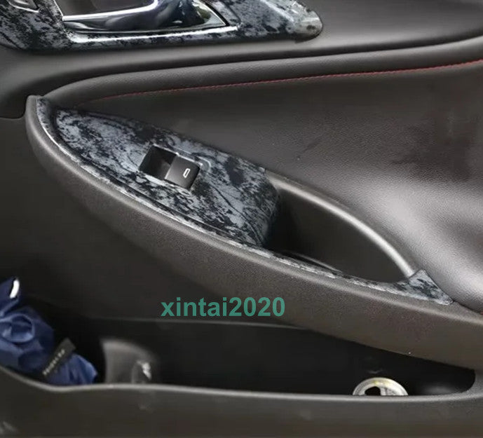 4X Black Wood Grain Window Switch Cover Trim Strip For 2016-24 for Chevrolet Malibu
