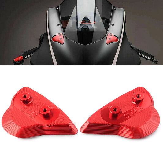 Rearview Mirror Block Off Plates Mount Cover Red for Yamaha YZF-R6 2017-2022 R7