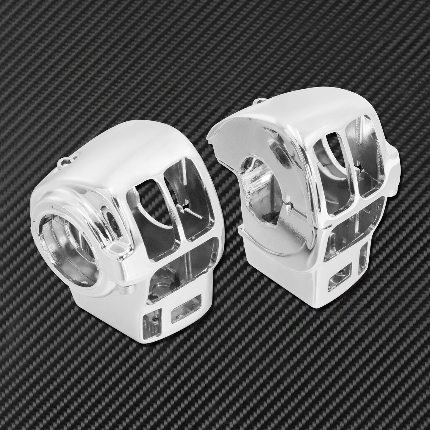 Chrome Hand Control Switch Housing Cover Fit for Harley Touring Glide 1996-2013