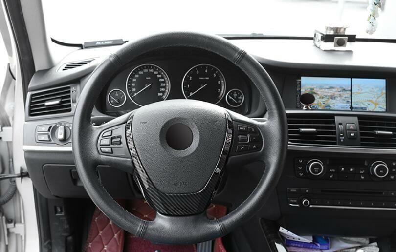 for BMW X3 F25 2011-2017 ABS Carbon Fiber Steering Wheel Sheet Frame Cover Trim