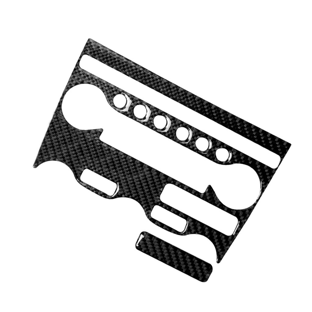 2Pcs CD Radio A/C Button Frame Cover Trim Carbon Fiber for Nissan 370Z 2009-2020