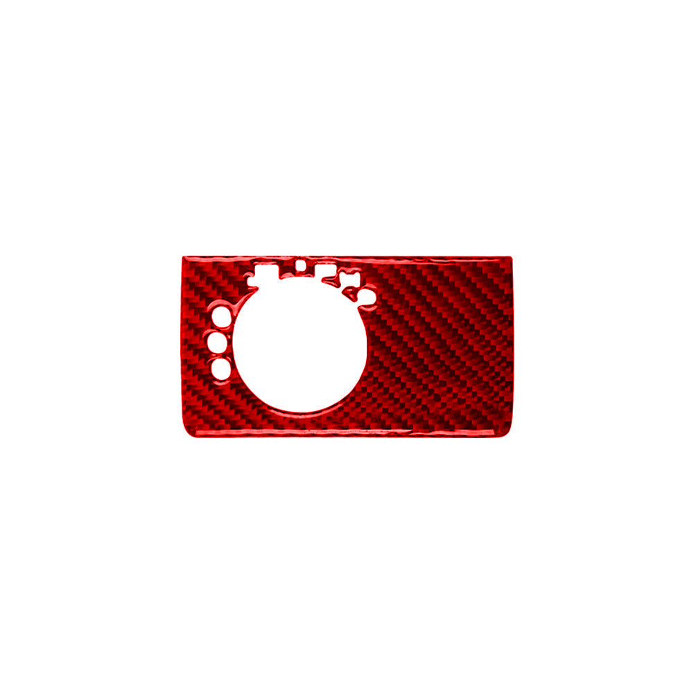 Red Carbon Fiber Headlight Control Type B Cover Trim for Mercedes Benz M-class