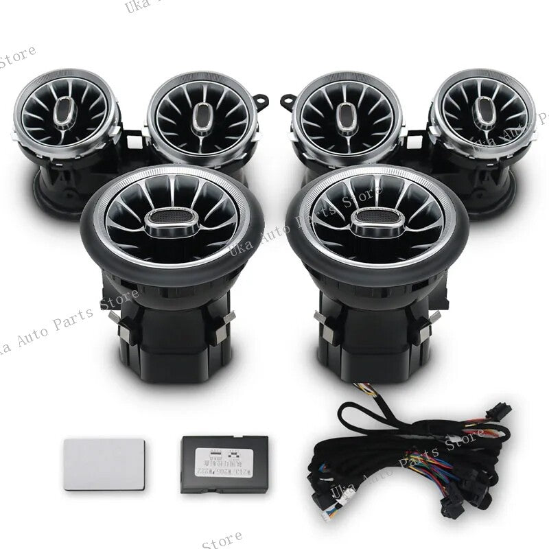 6PCS Ambient Light Air Condition Vent for Mercedes-Benz E Class W213 E300 E260