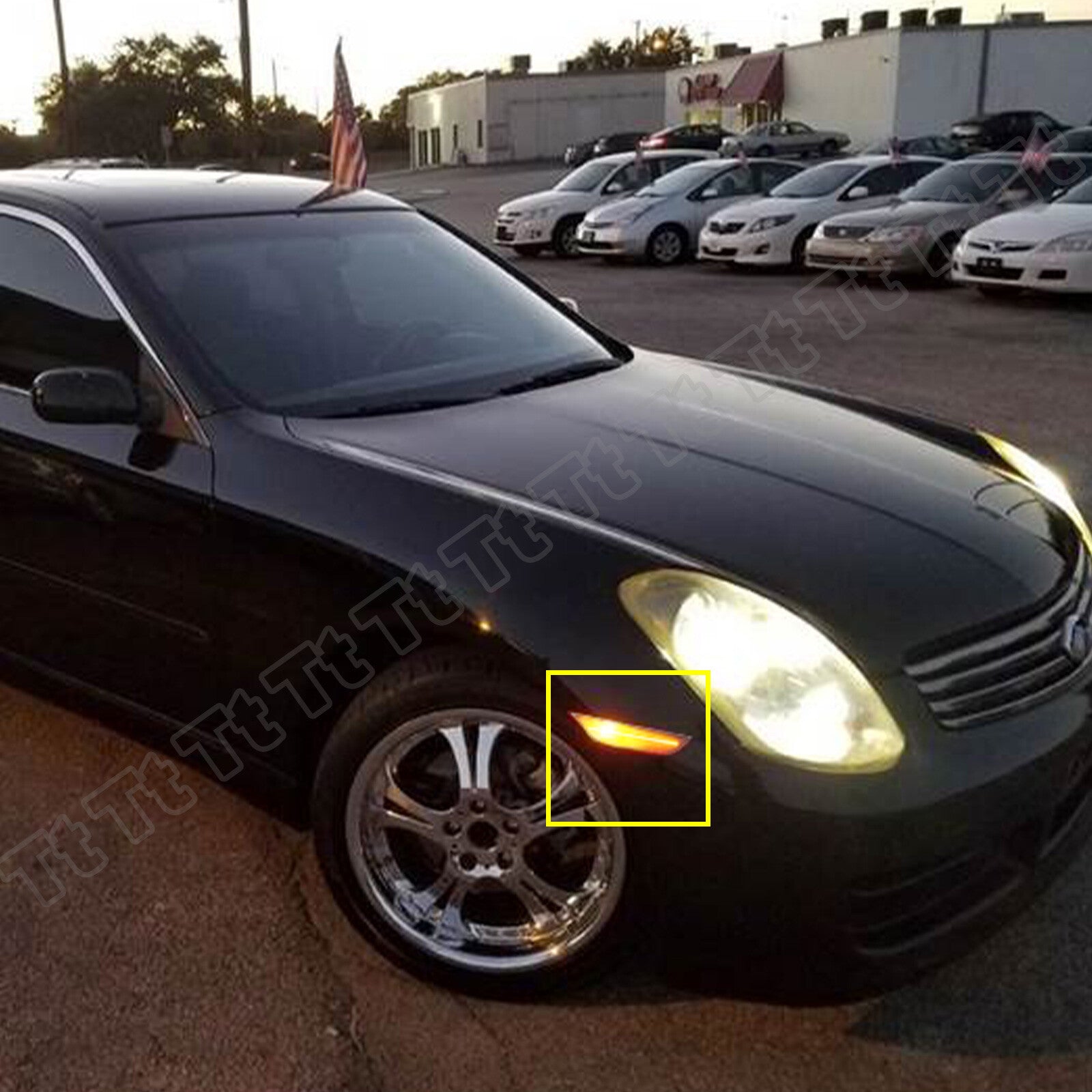 Sequential switch LED side marker lights applicable to for Infiniti G35 sedans (03-06).
