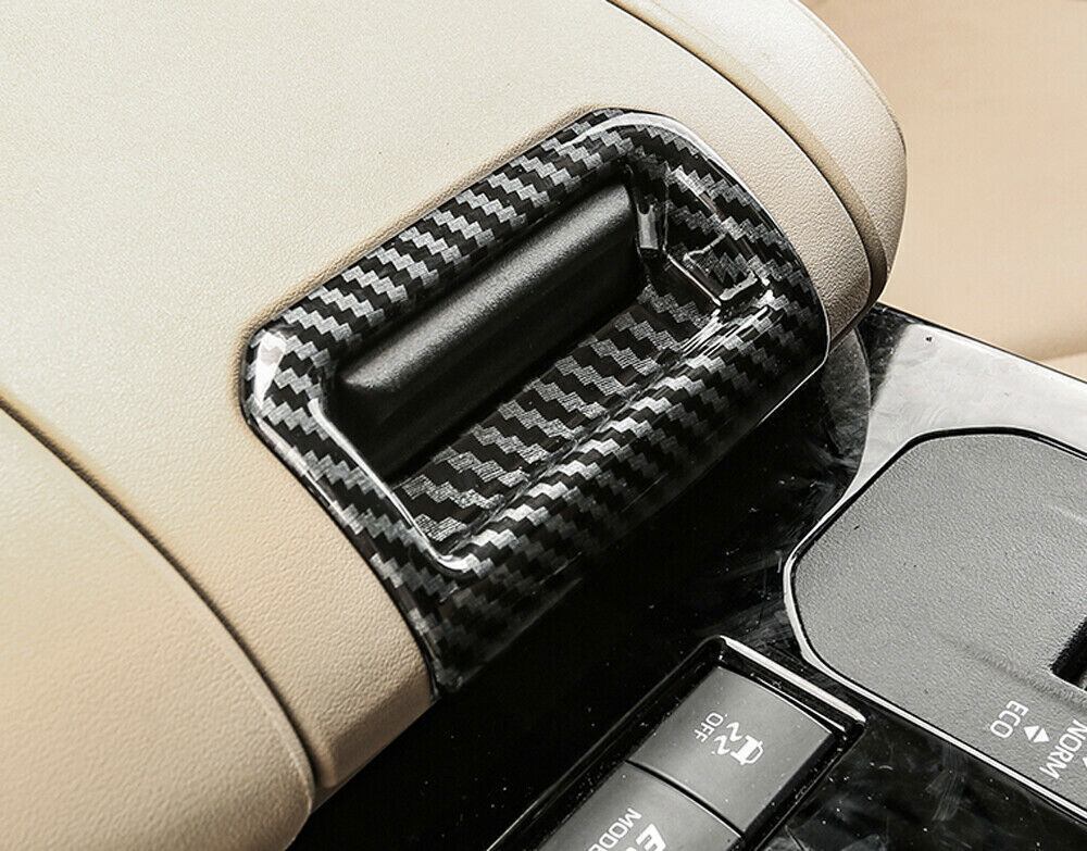 ABS Carbon Fiber Inner Center Armrest Handle Cover for Toyota Highlander 2020-22