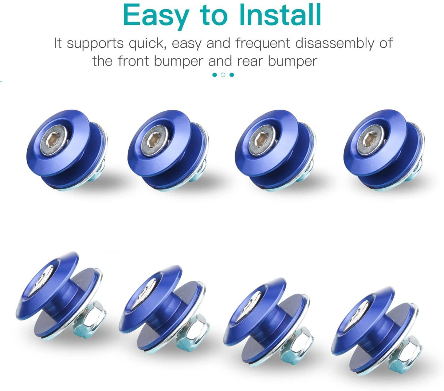 Quick-release bumper bracket bolts are suitable for car bumpers, trunk lids, mudguards, and hatch covers.