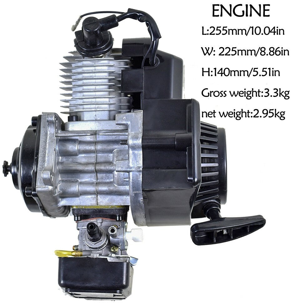 2-stroke 47cc/49cc engine motor kit for scooters, pocket bikes, four-wheeled vehicles