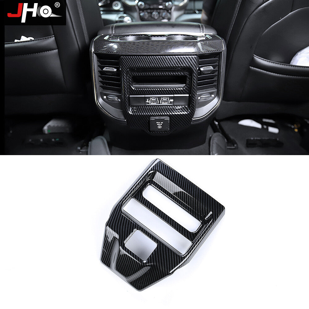ABS Carbon Fiber Car Rear Air Vent Outlet Cover Trim for Dodge for Ram 1500 2019+