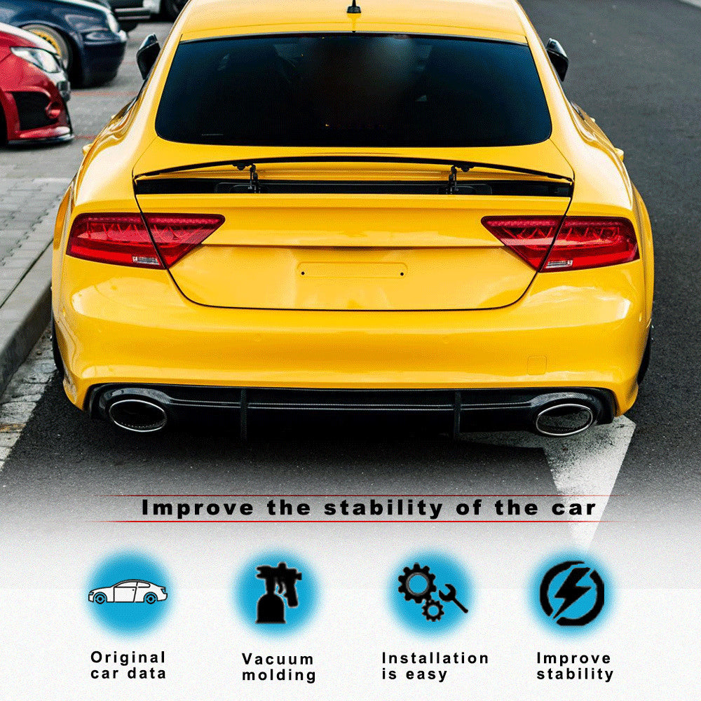 Fit for Audi A7 Sline 2011-2014 REAL CARBON Rear Bumper Diffuser Spoilers Lip