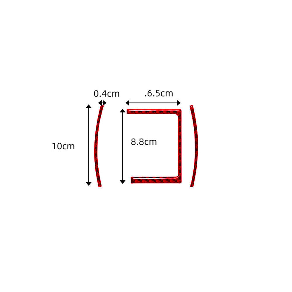 Red Carbon Fiber Interior Cigarette Lighter Panel Cover for Honda Accord 2013-17