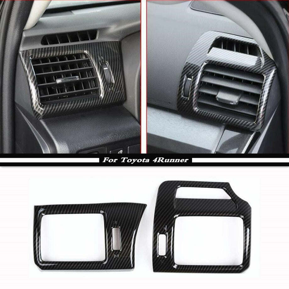 Accessories Carbon Car Side Air vent Outlet Cover Trim for Toyota 4Runner 10-23