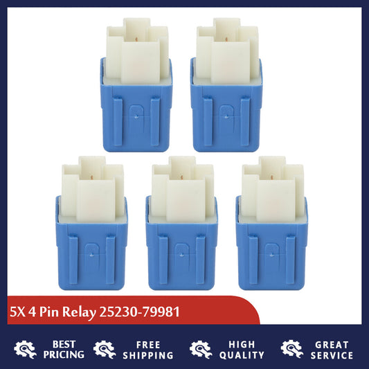 Five 4-pin relays suitable for 2000-2002 for Nissan Xterra 2.4L 3.3L 25230-79981
