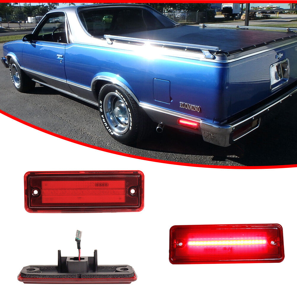 2-Piece Red Rear Side Marker Light Set for 1978-1987 El Camino Caballero Malibu