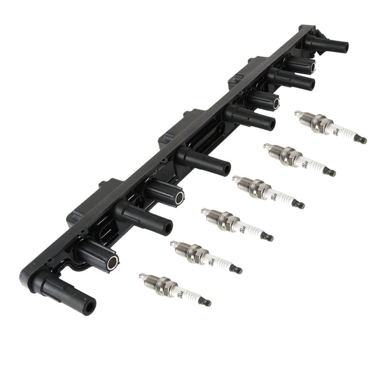 Ignition Coil 6x Iridium Spark Plugs UF296 for Jeep TJ Cherokee 56041476AA