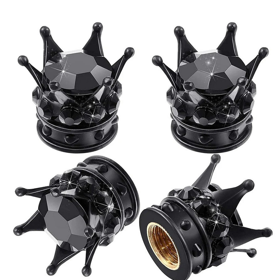 4-piece car tire valve cover rod air dust cover black universal for Hyundai