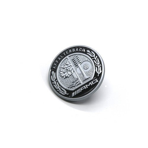 3D for Mercedes AMG Front Hood Emblem Affalterbach Black Apple Badge 57mm 0008171701