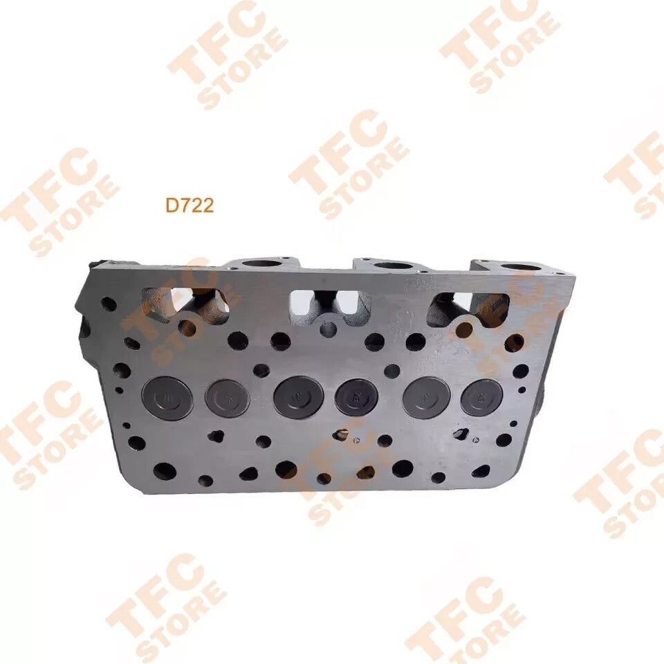 New D722 Cylinder Head Assy With Valves For Kubota Excavator
