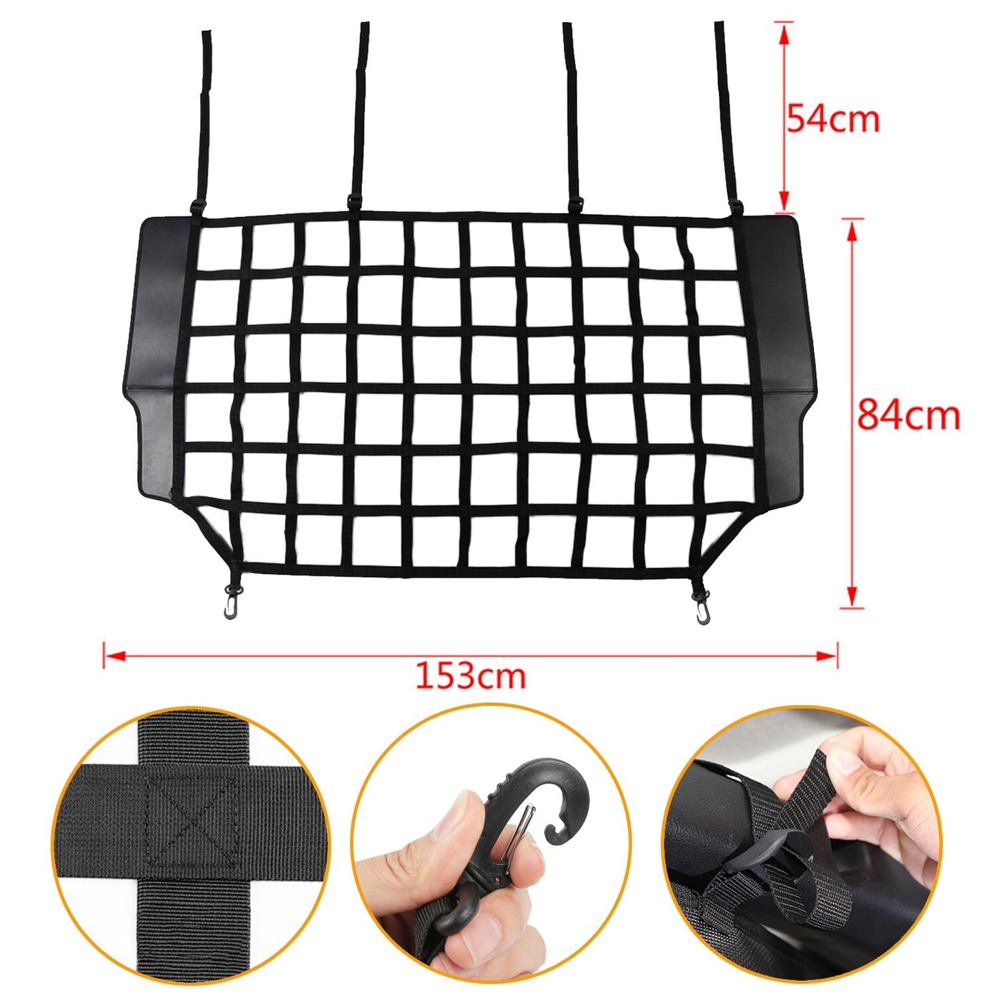 Rear Trunk Isolation Net Pet Barrier for Jeep for Wrangler JK JL 4-Door 2007-2024