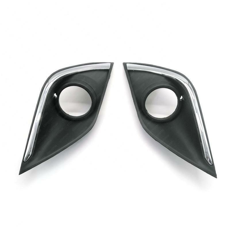 Pair Front bumper Fog Lamp Chrome Cover Bezels for Mitsubishi Outlander 2016-18