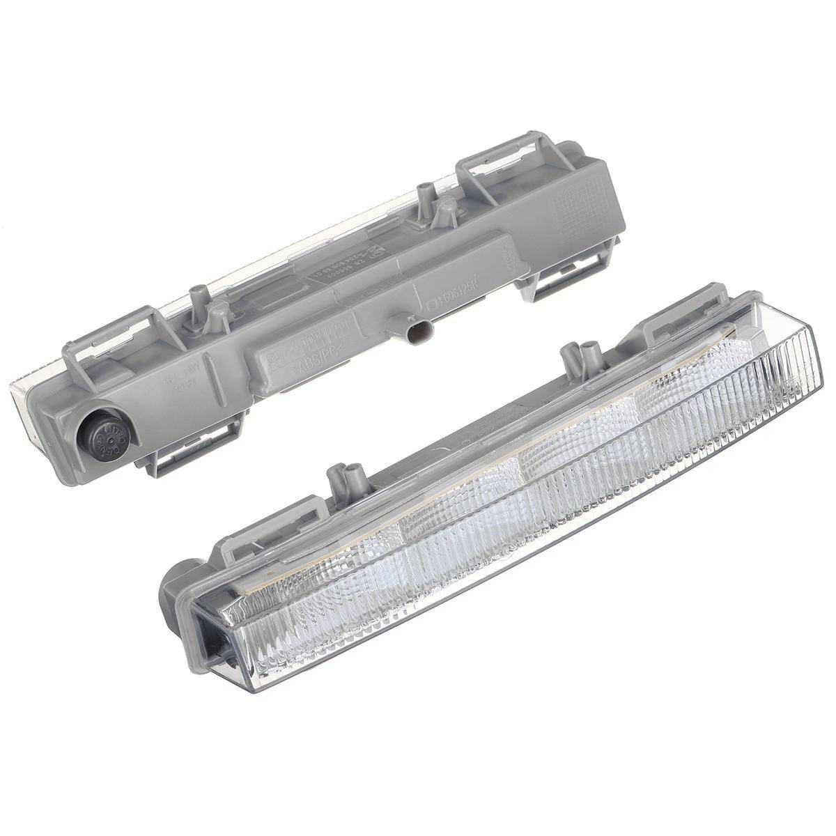 Left + Righ Front LED Daytime Running Light DRL Fog Lamp for Benz W166 2012-15