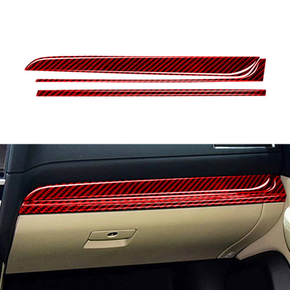 Red Carbon Fiber Passenger Dashboard Cover Trim for Subaru Outback Legacy 15-17
