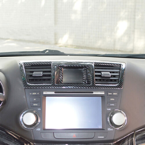 1X Carbon Fiber Middle Console Air Outlet Vent Cover for Toyota Highlander 08-13