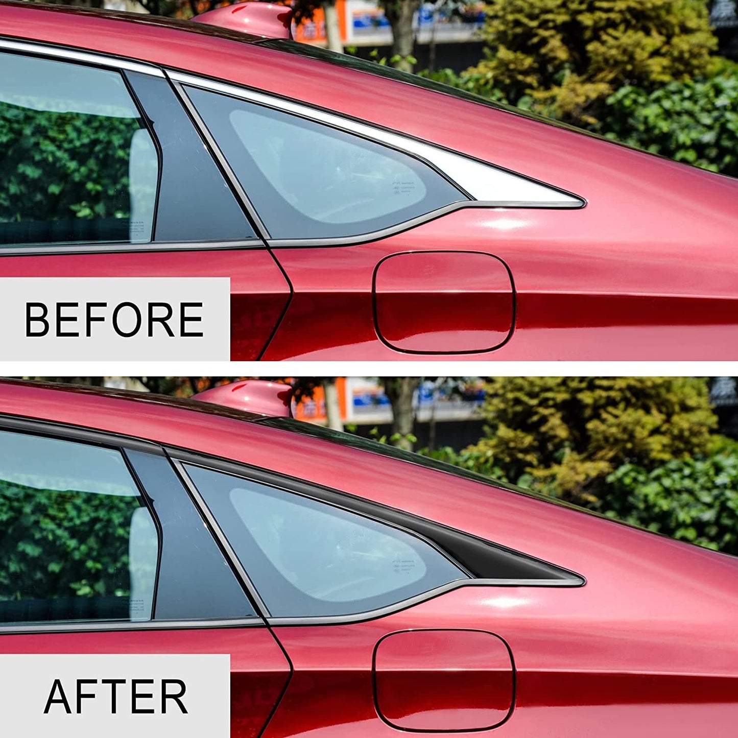 6x For 18-22 for Honda Accord Chrome Delete Blackout Side Window Trim - Glossy Black