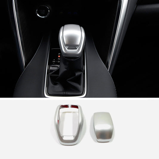 Matte Silver Gear Shift Knob Shifter Cover Cap Trims for Toyota Venza 2021-2023